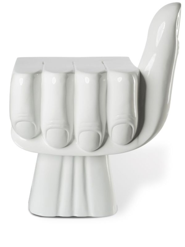 POLSPOTTEN White Chair Fist | Browns Chairs & Stools