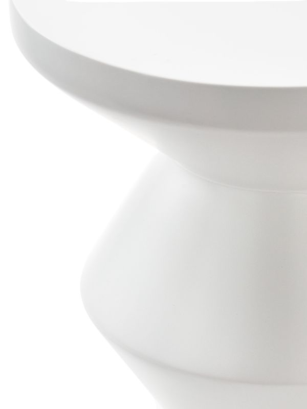 POLSPOTTEN White Outdoor Zig Zag Lacquered Stool | Browns Chairs & Stools