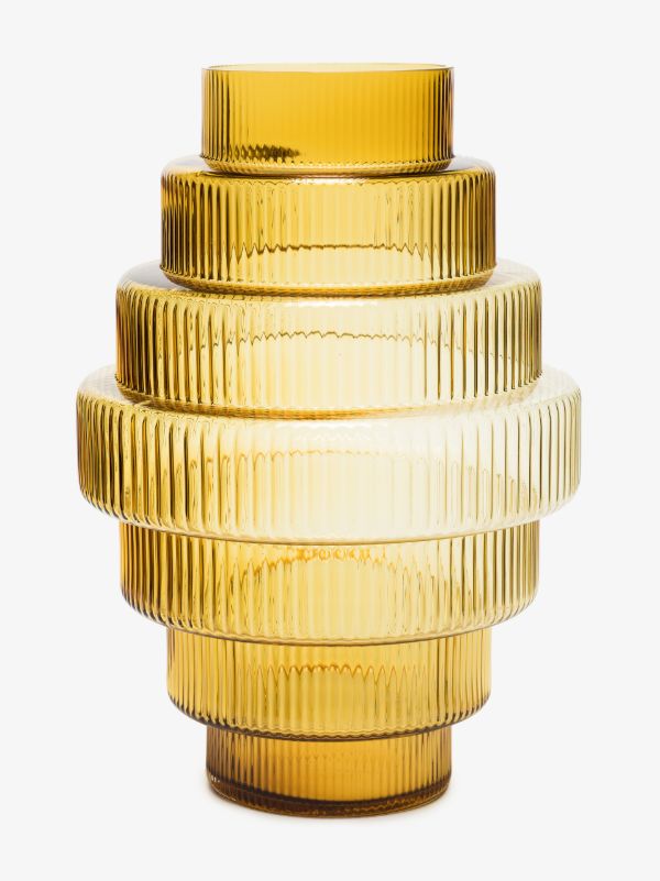POLSPOTTEN yellow steps large vase | Browns Vases