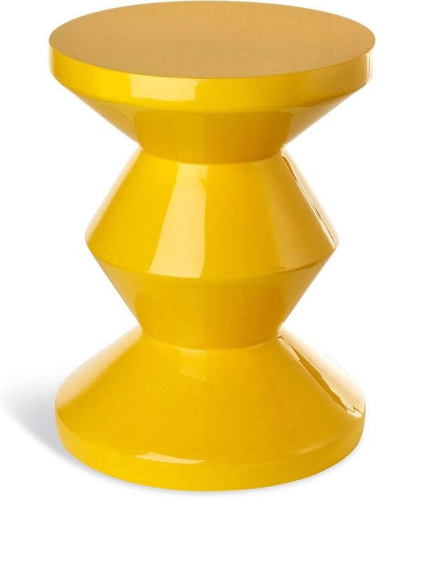 POLSPOTTEN Yellow Zig Zag Stool | Browns Chairs & Stools