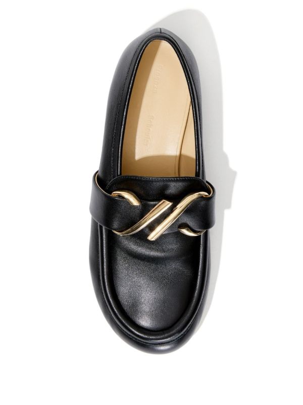 Proenza Schouler Black Monogram Leather Loafers | Browns Loafers
