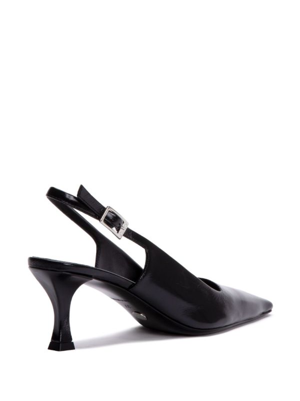 Proenza Schouler Black Trap 60 Leather Pumps | Browns Pumps