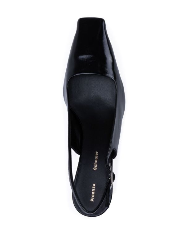 Proenza Schouler Black Trap 60 Leather Pumps | Browns Pumps