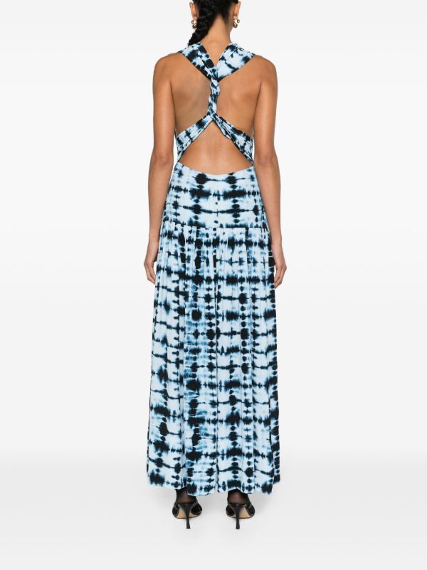 Proenza Schouler Blue Tie-Dye Sleeveless Maxi Dress | Browns Cocktail & Party Dresses