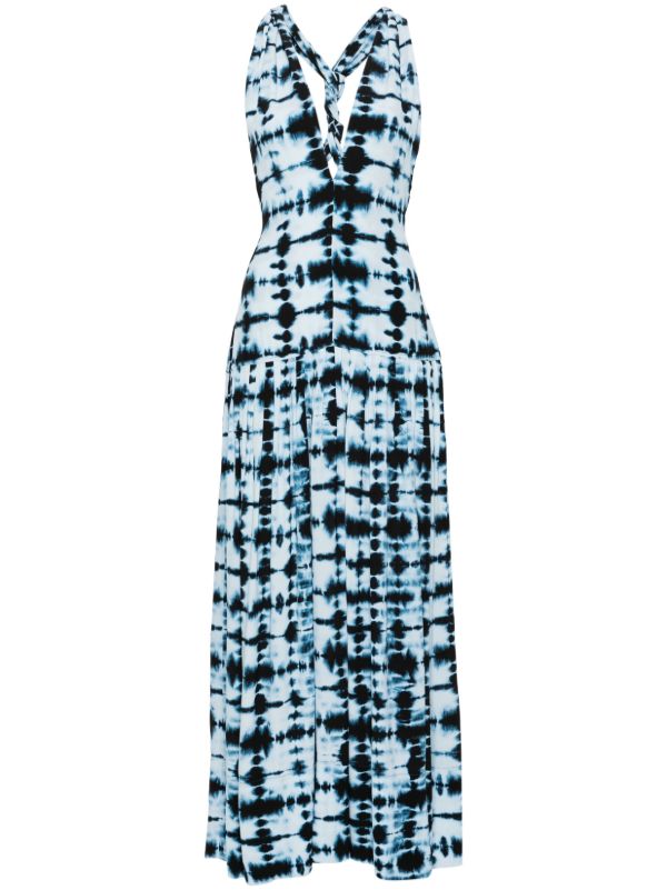 Proenza Schouler Blue Tie-Dye Sleeveless Maxi Dress | Browns Cocktail & Party Dresses