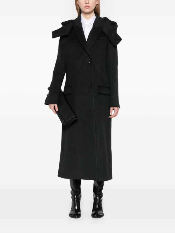 Proenza Schouler Hooded Midi Coat | Browns Single Breasted Coats