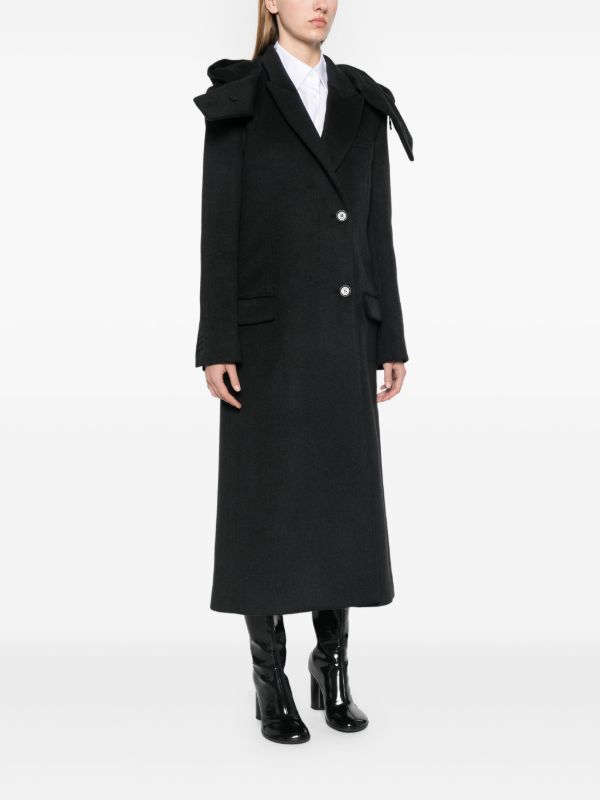 Proenza Schouler Hooded Midi Coat | Browns Single Breasted Coats
