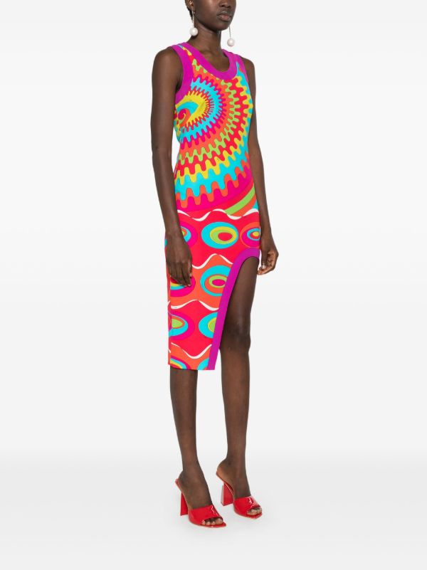 PUCCI Bersaglio-print Asymmetric Dress | Browns Day Dresses