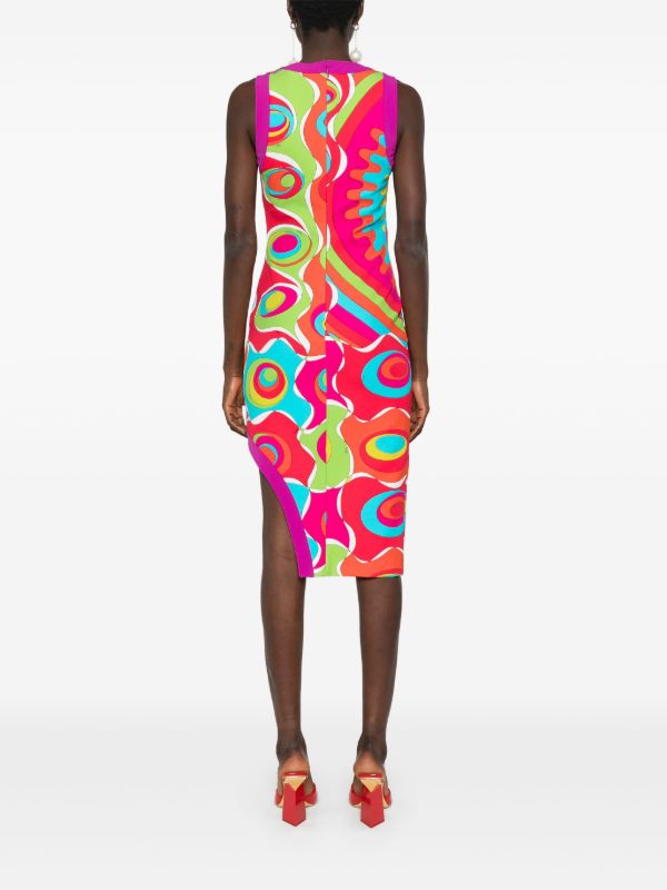 PUCCI Bersaglio-print Asymmetric Dress | Browns Day Dresses