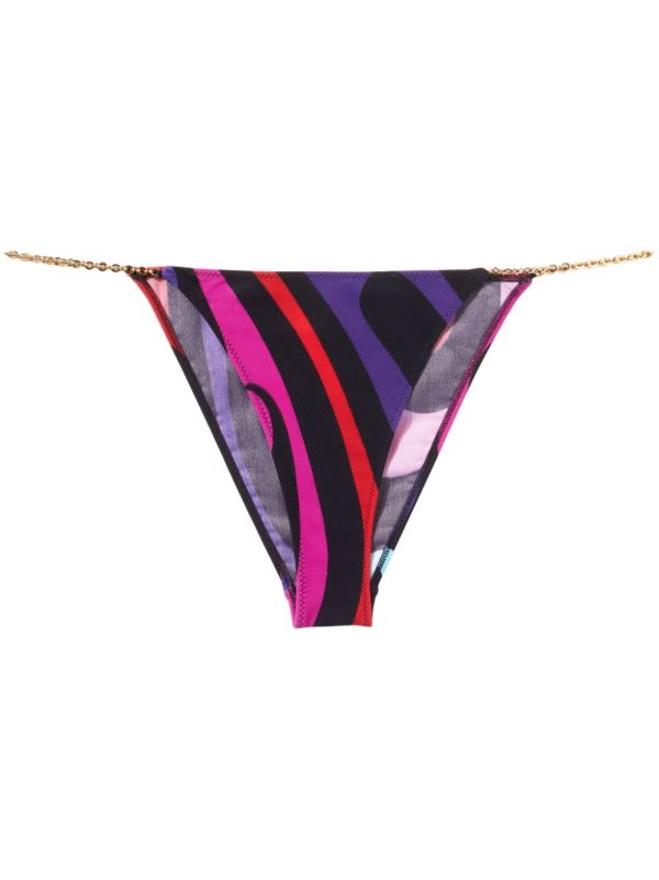 PUCCI Black Marmo Print Bikini Bottoms | Browns Bikinis