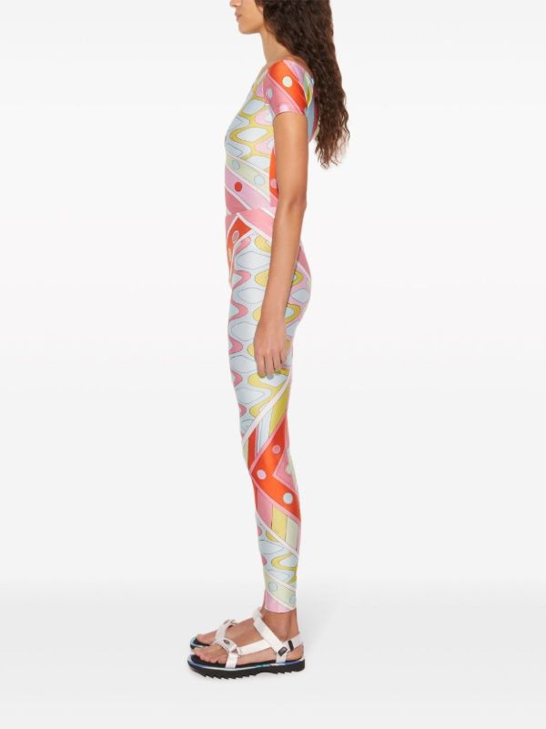 PUCCI Blue Vivara-print Performance Leggings | Browns Leggings
