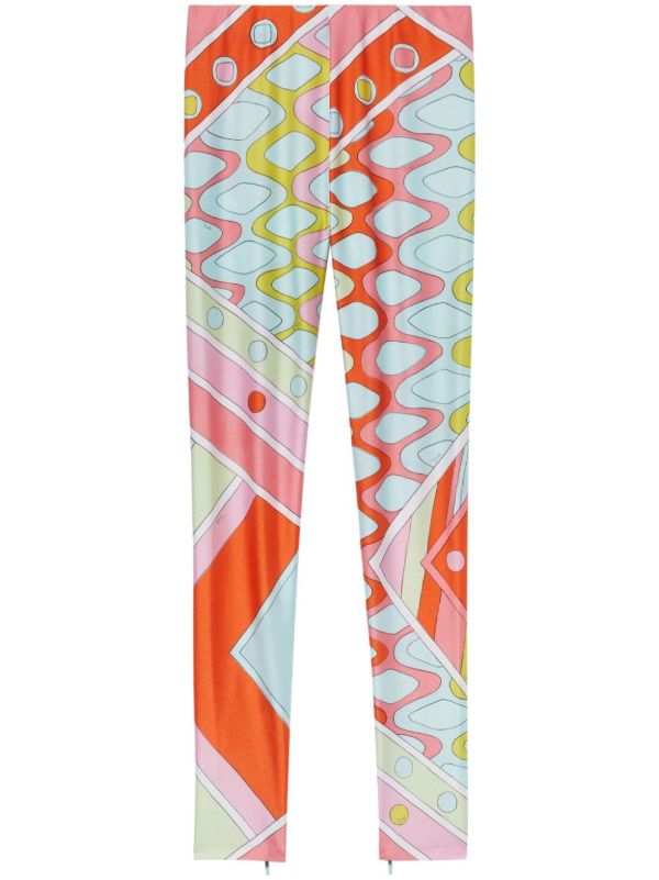 PUCCI blue Vivara-print performance leggings | Browns Leggings