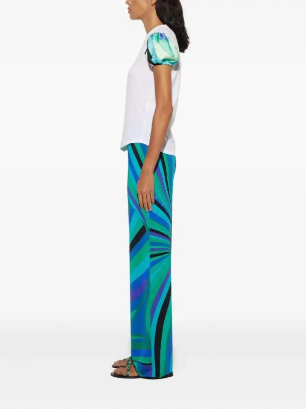 PUCCI Iride-print Trousers | Browns Straight-Leg Pants