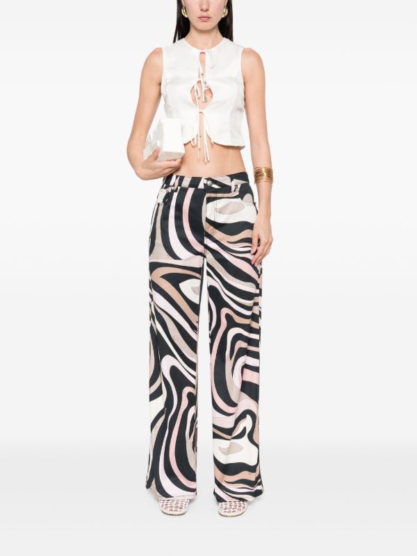 PUCCI Marmo-print Trousers | Browns Straight-Leg Pants