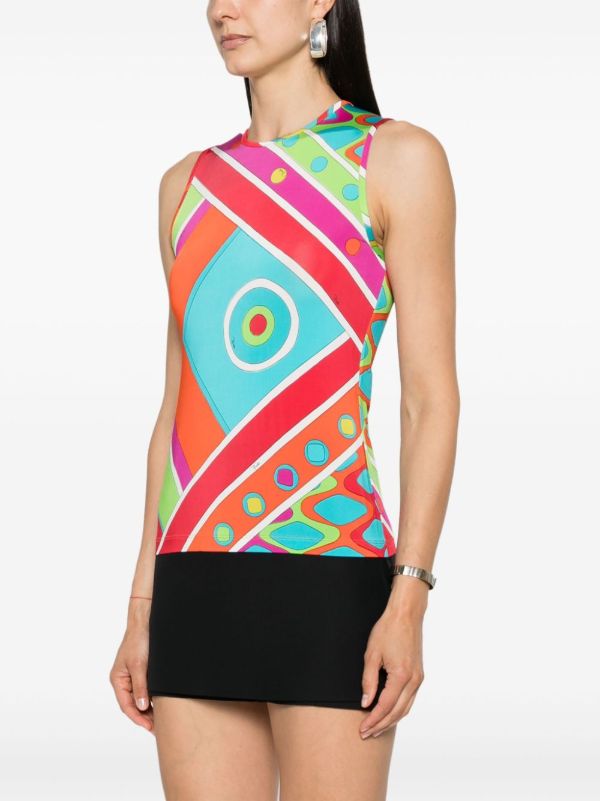 PUCCI Multicolour Vivara-Print Tank Top | Browns Vests & Tank Tops