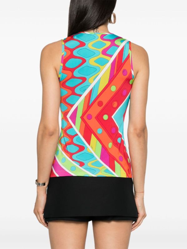 PUCCI Multicolour Vivara-Print Tank Top | Browns Vests & Tank Tops
