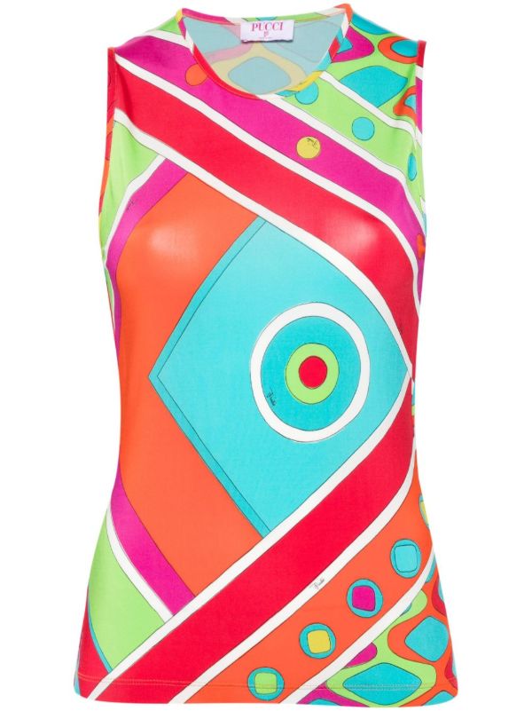 PUCCI Multicolour Vivara-Print Tank Top | Browns Vests & Tank Tops