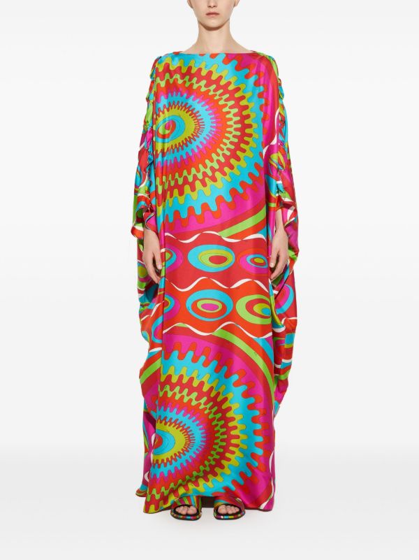PUCCI Pink Bersaglio-Print Kaftan Dress | Browns Day Dresses