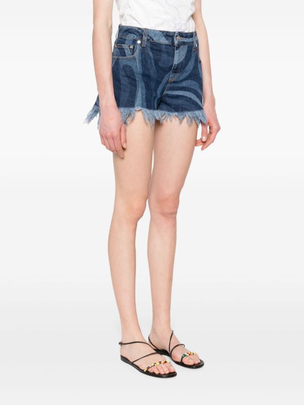PUCCI Printed Denim Shorts | Browns Denim Shorts