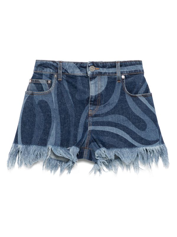 PUCCI printed denim shorts | Browns Denim Shorts