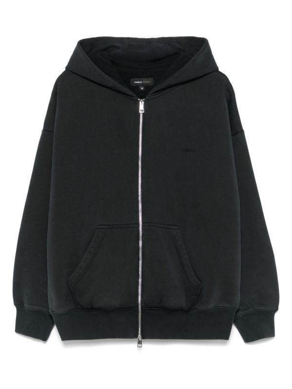 Purple Brand cotton zip-up hoodie | Browns Hoodies