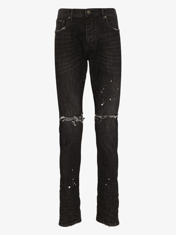 Purple Brand Distressed Ripped Knee Jeans | Browns Slim-Fit Jeans