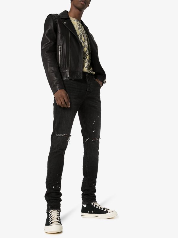 Purple Brand Distressed Ripped Knee Jeans | Browns Slim-Fit Jeans