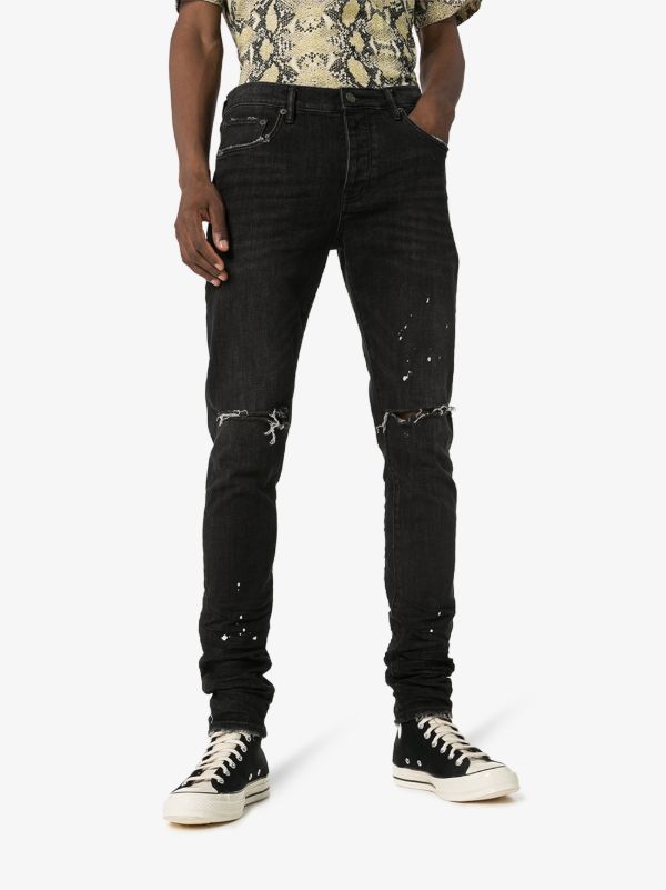 Purple Brand Distressed Ripped Knee Jeans | Browns Slim-Fit Jeans