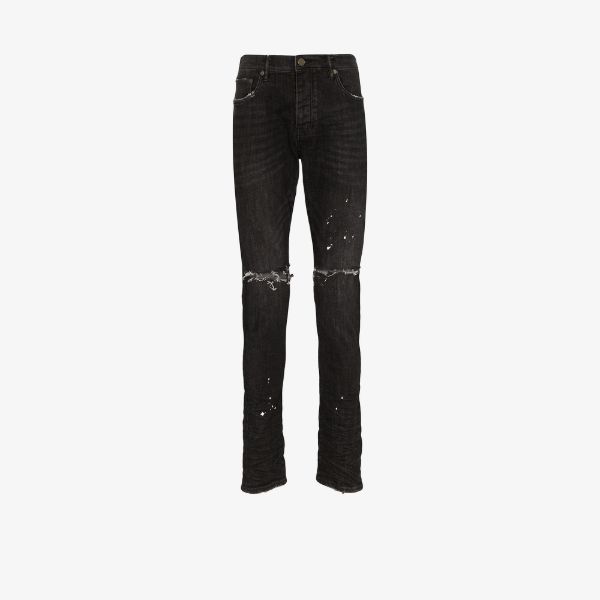 Purple Brand Distressed ripped knee jeans | Browns Slim-Fit Jeans