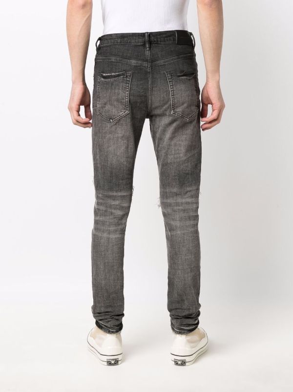 Purple Brand Grey Distressed Slim Jeans | Browns Slim-Fit Jeans