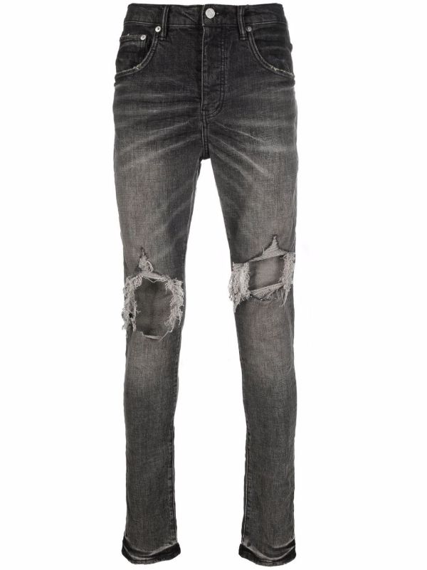 Purple Brand Grey Distressed Slim Jeans | Browns Slim-Fit Jeans