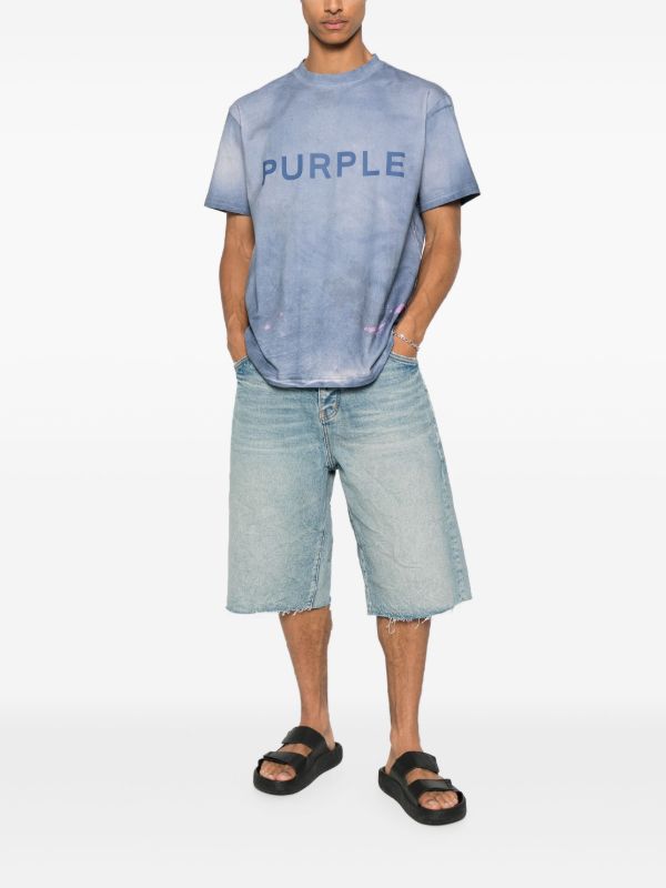Purple Brand Logo-patch Denim Shorts | Browns Denim Shorts