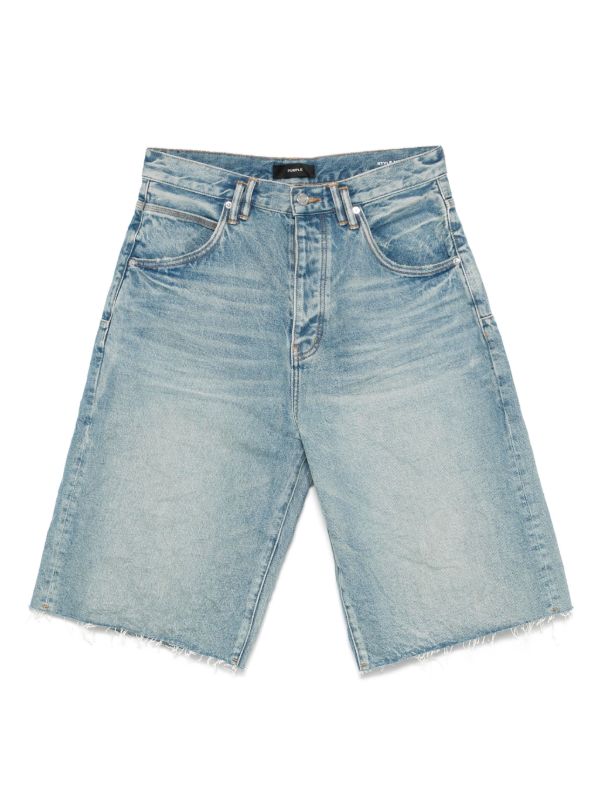 Purple Brand logo-patch denim shorts | Browns Denim Shorts
