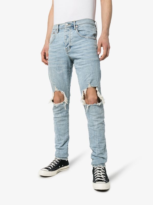Purple Brand P002 Blowout Tapered Jeans | Browns Slim-Fit Jeans