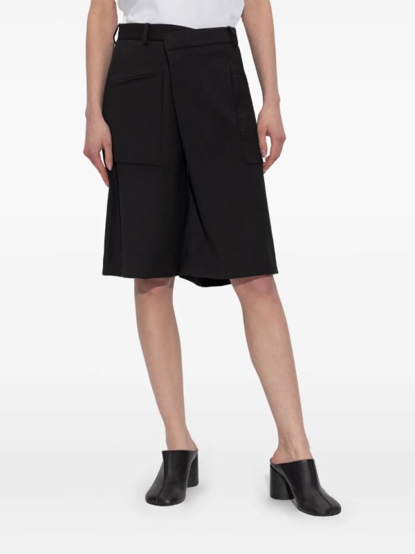 R13 Black Twist-Detail Shorts | Browns Knee-Length Shorts