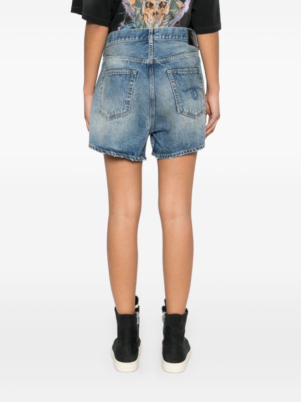 R13 Blue Cotton Denim Shorts | Browns Denim Shorts