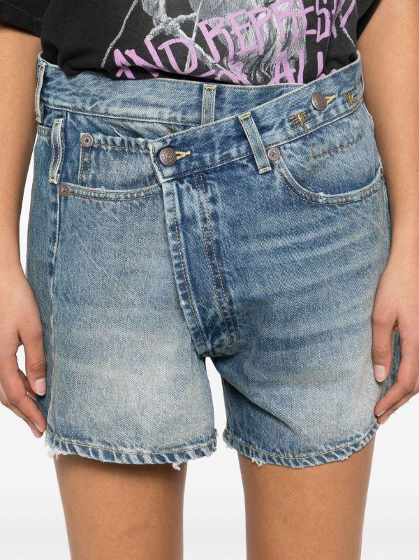 R13 Blue Cotton Denim Shorts | Browns Denim Shorts