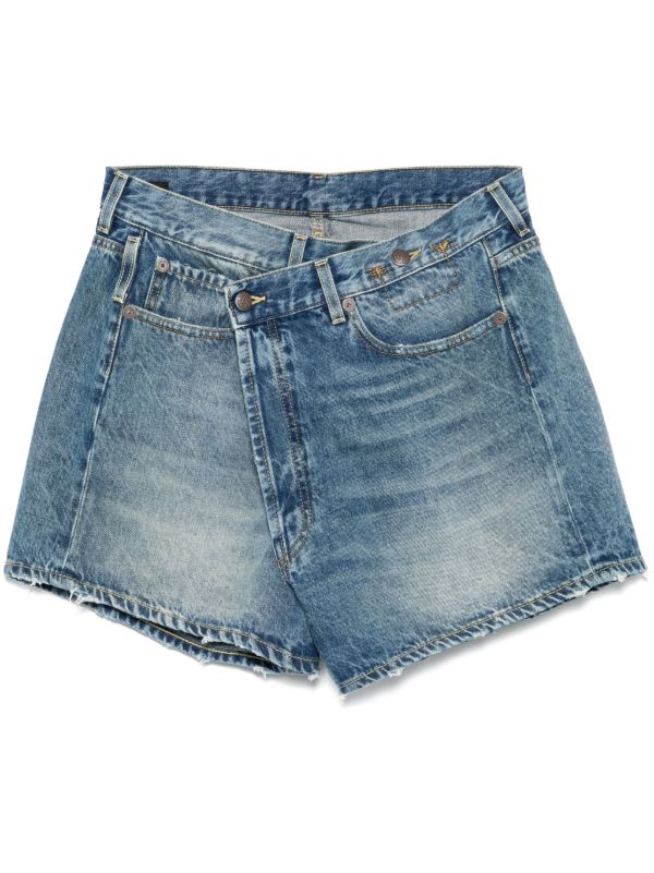 R13 Blue Cotton Denim Shorts | Browns Denim Shorts