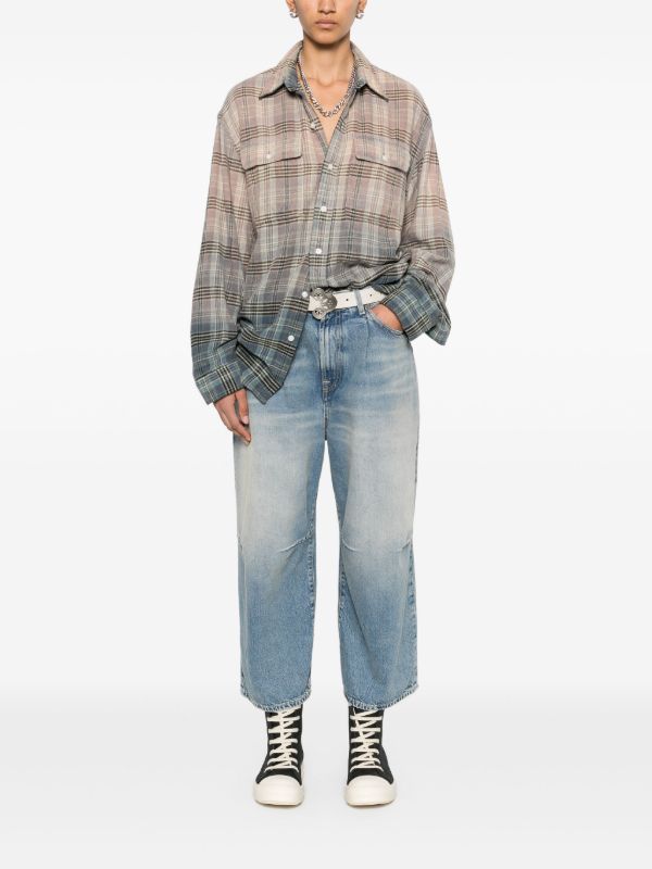 R13 Blue Cropped Wide-Leg Jeans | Browns Wide-Leg Jeans