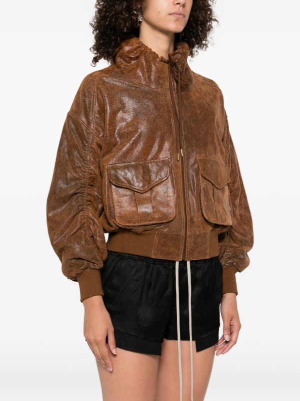 R13 Leather Bomber Jacket | Browns Leather Jackets