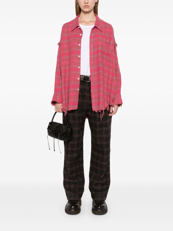 R13 Plaid Cotton Trousers | Browns Straight-Leg Pants