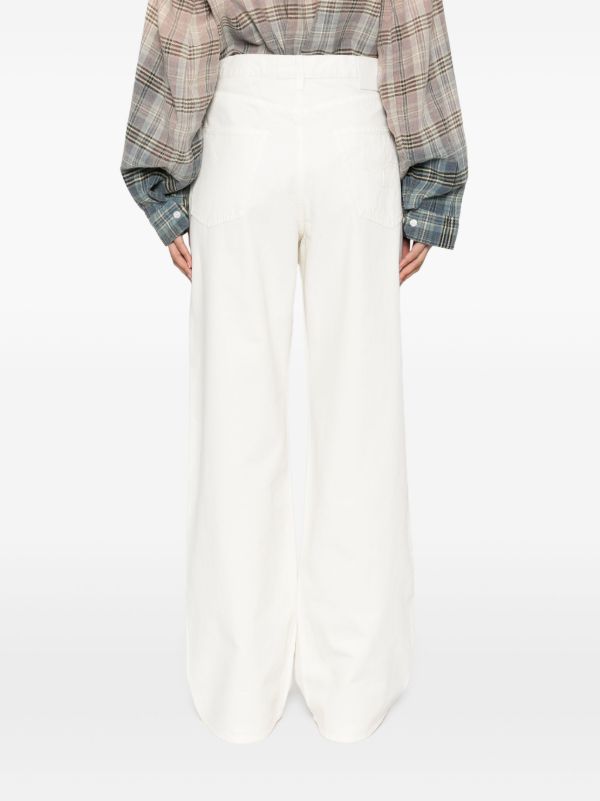 R13 White Cotton Wide-Leg Jeans | Browns Wide-Leg Jeans