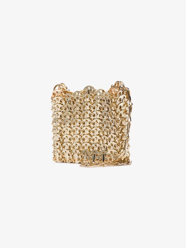 Rabanne Gold Nano 1969 Mini Chain Bag | Browns Shoulder Bags