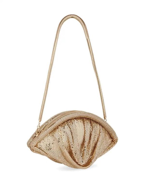 Rabanne Gold-Tone Mesh Evening Clutch Bag | Browns Clutch Bags