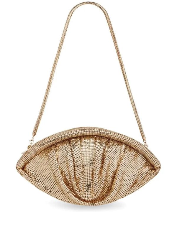 Rabanne Gold-Tone Mesh Evening Clutch Bag | Browns Clutch Bags