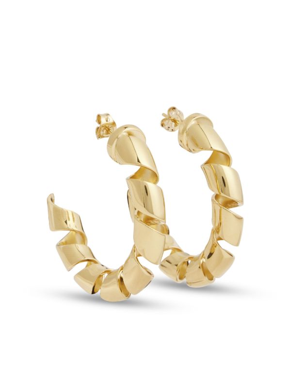 Rabanne Gold-Tone XL Link Twist Earrings | Browns Earrings