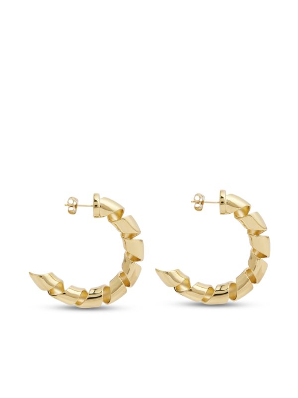 Rabanne Gold-Tone XL Link Twist Earrings | Browns Earrings