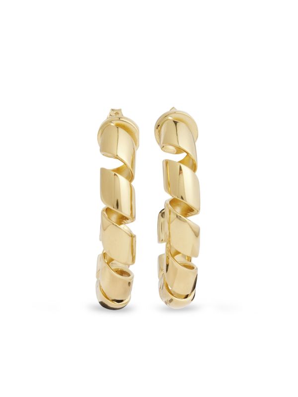 Rabanne Gold-Tone XL Link Twist Earrings | Browns Earrings