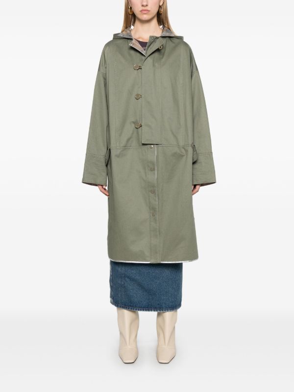 Rabanne Green Reversible Parka Coat | Browns Parkas