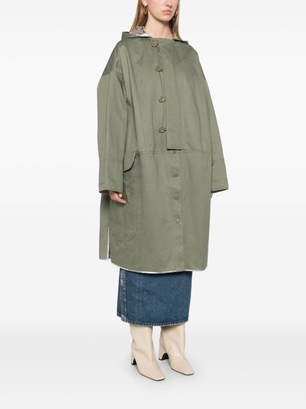 Rabanne Green Reversible Parka Coat | Browns Parkas